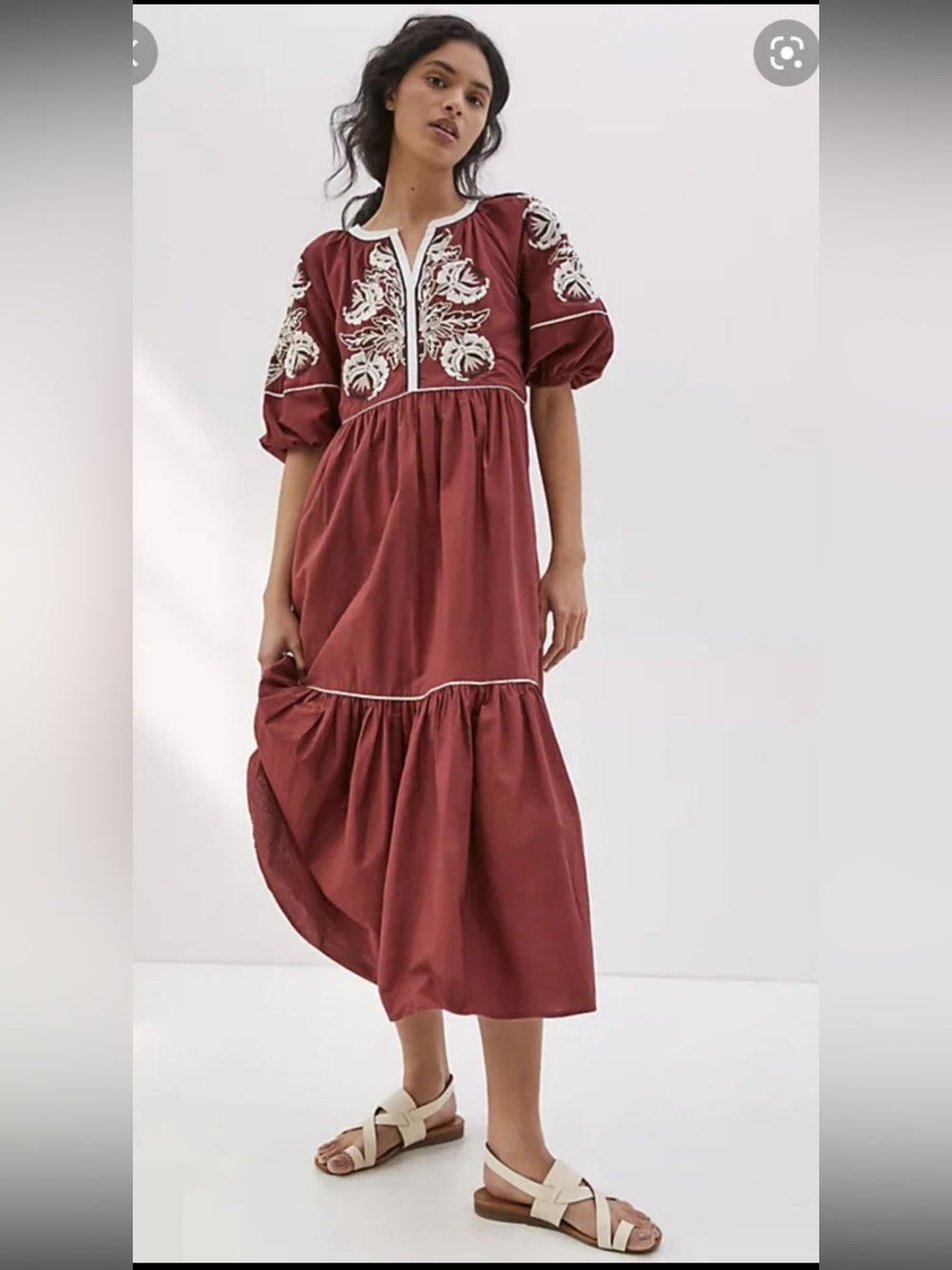 Anthropologie Gretel Dress boho embroidered sz small